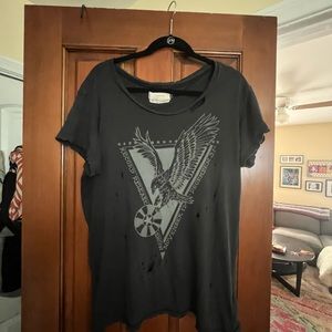 Current/Elliot Distressed Rocker LadiesTee